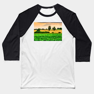 Two Trees In Wheat Field 2 Baseball T-Shirt